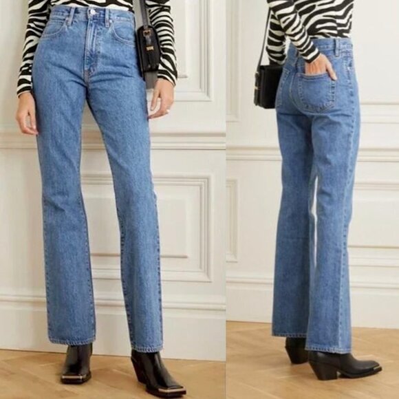 SLVRLAKE Charlotte High-Rise Boot-Cut Jeans in Wash Tucson Size US 27 - Picture 1 of 15